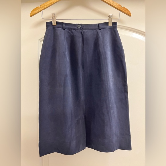 Vintage Jones New York 100% Silk Pencil Skirt with Pockets - Picture 2 of 9